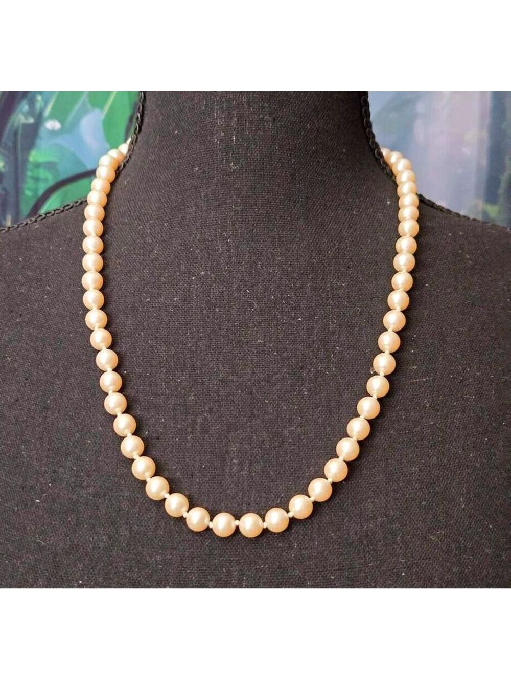 Classic Faux Pearl Strand Long Necklace
